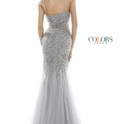 Colors Dress Beaded Tulle Mermaid Gown The Event Shop