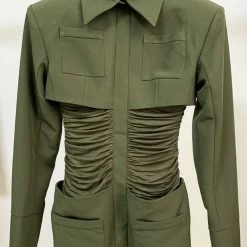 Jessica Bara Tammi Long Sleeve Ruched Mini Dress Dresses