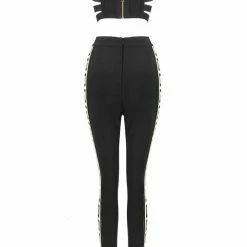 Jessica Bara Ryder Buckle Top And Pant Two Piece Set Tops