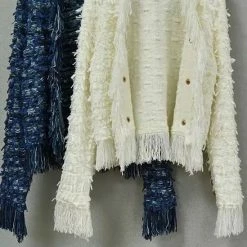 Jessica Bara Joannette Gold Button Fringe Cardigan Reve Doll Essentials