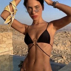 Jessica Bara Francesca Strappy Metal Ring Bikini Set