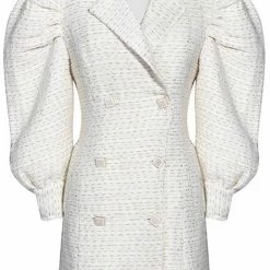 Jessica Bara Paulina Double Breasted Tweed Blazer Dress Reve Doll Essentials
