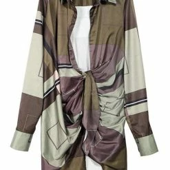 Influencer Style Jessica Bara Tommy V Neck Geometric Print Mini Dress