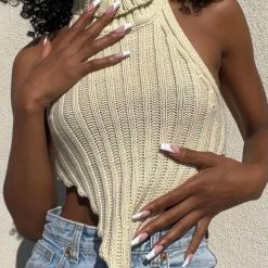 Reve Doll Essentials Jessica Bara Anneka High Cut Turtleneck Top