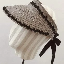 Jessica Bara Catrina Handmade Pearl Lace Visor Influencer Style