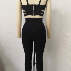 Jessica Bara Ryder Buckle Top And Pant Two Piece Set Tops