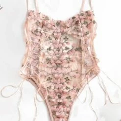 Tops Jessica Bara Farren Floral Embroidered Bodysuit