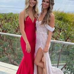 Atria V Neck Backless Bodycon Gown Influencer Style