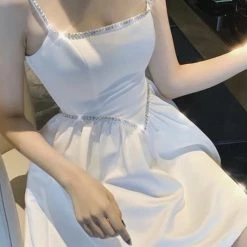 Jessica Bara Elsa Rhinestone Puffed Mini Dress