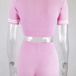 Jessica Bara Gloria Crop Top And Short Two Piece Set Reve Doll Essentials