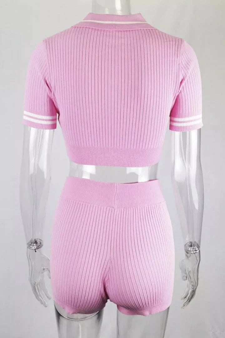 Jessica Bara Gloria Crop Top And Short Two Piece Set Reve Doll Essentials