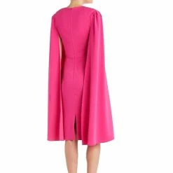 Jessica Bara Baker Split Sleeves Midi Dress