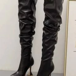 Reve Doll Essentials Jessica Bara Ruby Over The Knee Leather Boots