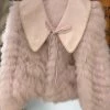 Reve Doll Essentials Jessica Bara Arlene Long Lapel Fur Bowtie Jacket