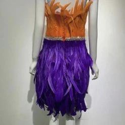 Jessica Bara Lupe Strapless Feather Mini Dress Influencer Style