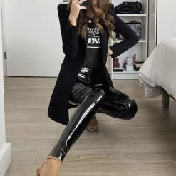 Commando Faux Patent Leather Leggings With Perfect Control