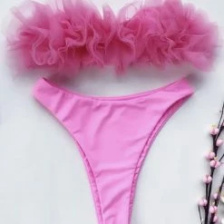 Poolside Essentials Jessica Bara Bobby Tube Top Organza Bikini Set