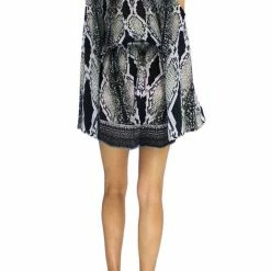 Colors Of Fashion Snakeskin Drawstring Romper Summer Lovin'