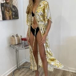 Kareena Gold Coast Embellished Barocco Kaftan Dress