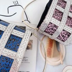 Jessica Bara Adina Rhinestone Bucket Clutch