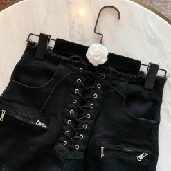 Jessica Bara Kole High Waisted Denim Shorts