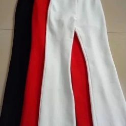 Jessica Bara Helena Gold Button Flare Pants