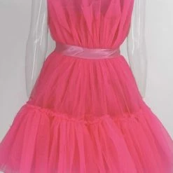 The Event Shop Jessica Bara Annabelle Tulle Pleated Ruffle Mini Dress