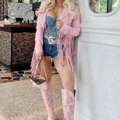 Jessica Bara Skye Rhinestone Bustier Crop Top