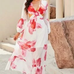 ReveBoutique Jessica Bara Jeana Floral Long Sleeve Maxi Dress Summer Lovin'