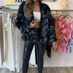 The Event Shop Jessica Bara Keana Fur Lined Coat
