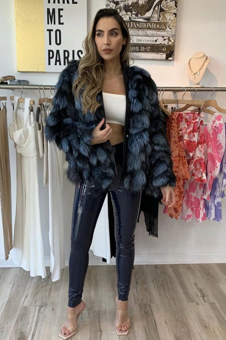 The Event Shop Jessica Bara Keana Fur Lined Coat