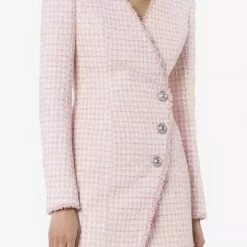 Reve Doll Essentials Jessica Bara Jenifer Long Sleeve Tweed Blazer Dress