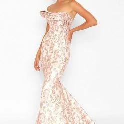 Nicole Bakti Strapless Sequins Gown