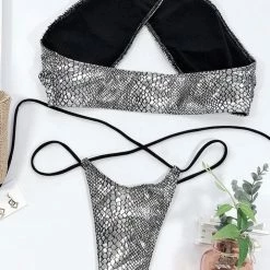 Jessica Bara Capri Snakeskin Strappy Bikini Set