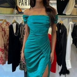 Jessica Bara Char Off The Shoulder Bodycon Gown Influencer Style