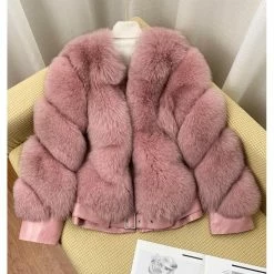 Best Sellers Jessica Bara Gavin Leather & Fur Long Sleeve Jacket