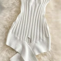 Reve Doll Essentials Jessica Bara Frankie Knit High Neck Crop Top