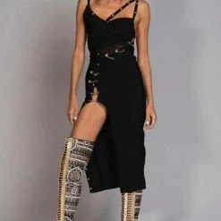 Summer Lovin' Jessica Bara Kara Safety Pin Midi Dress