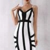 Birthday Suit Jessica Bara Sylvia Contrast Bandage Midi Dress