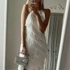 The Event Shop Jessica Bara Aphrodite High Neck Fringe Tassel Dress