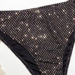 Poolside Essentials Jessica Bara Rae Rhinestone High Waisted Bikini Set