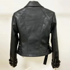 Jessica Bara Darren Faux Leather Motorcycle Biker Jacket Best Sellers