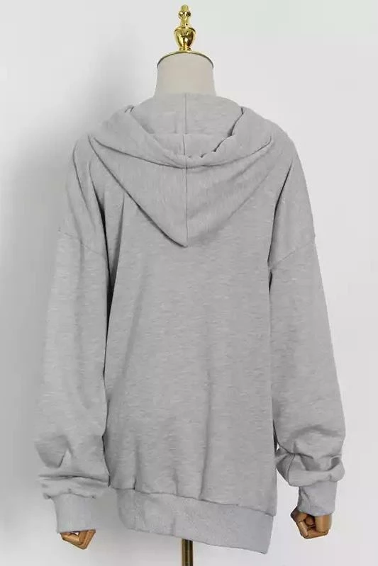 Jessica Bara Mikayla Oversized Pinned Chain Sweatshirt