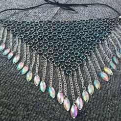 Caitlyn Rhinestone Fringe Face Masks