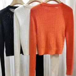 Jessica Bara Lupita Long Sleeve Gold Button Top Reve Doll Essentials