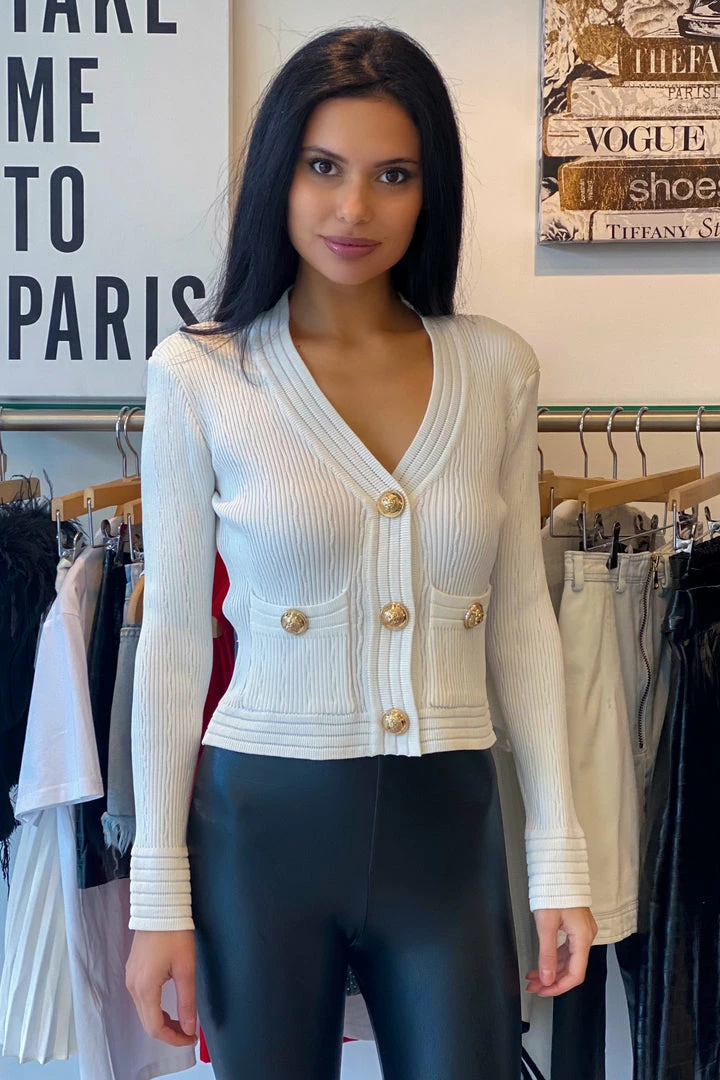 Jessica Bara Ellis Long Sleeve Knit Cardigan