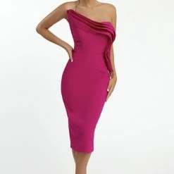 Nicole Bakti Strapless Organic Pebble Dress