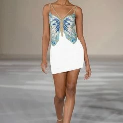 Jessica Bara Augusta Butterfly Beaded Mini Dress Best Sellers