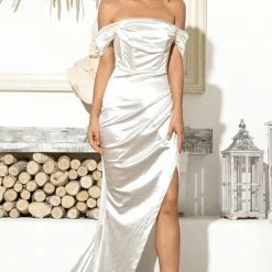 Jessica Bara Char Off The Shoulder Bodycon Gown Influencer Style