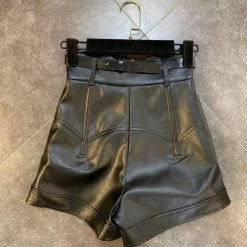 Jessica Bara Miles High Waisted Faux Leather Shorts